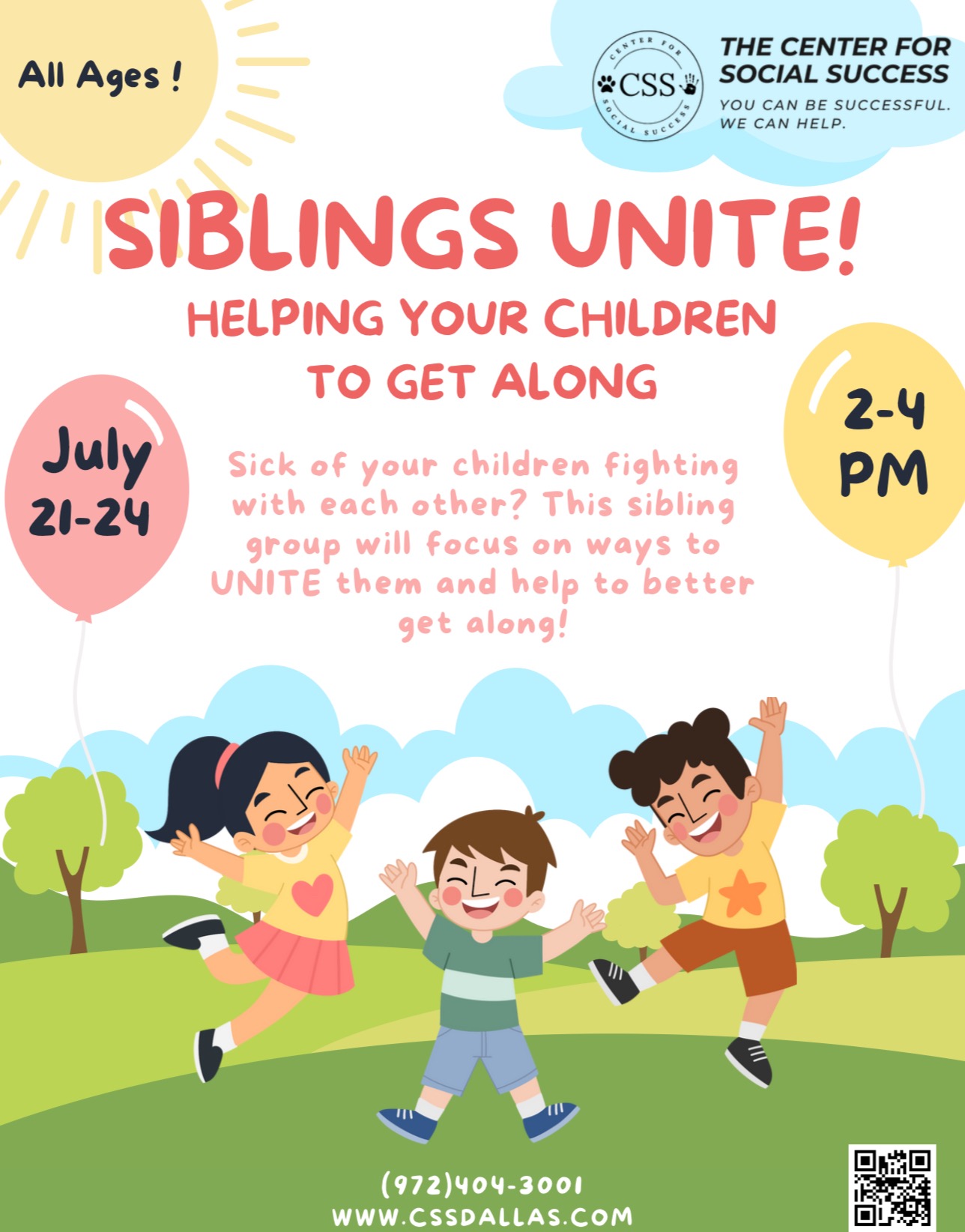 Siblings Unite Camp Flyer