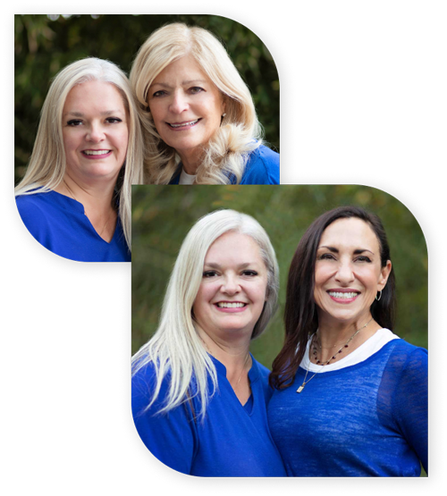 Erin, Holly and Dr. Istre in a stacked picture for the who we are section.