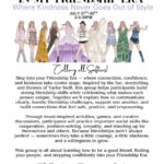 Flyer for middle school summer group. "In My Friendship Era" group.